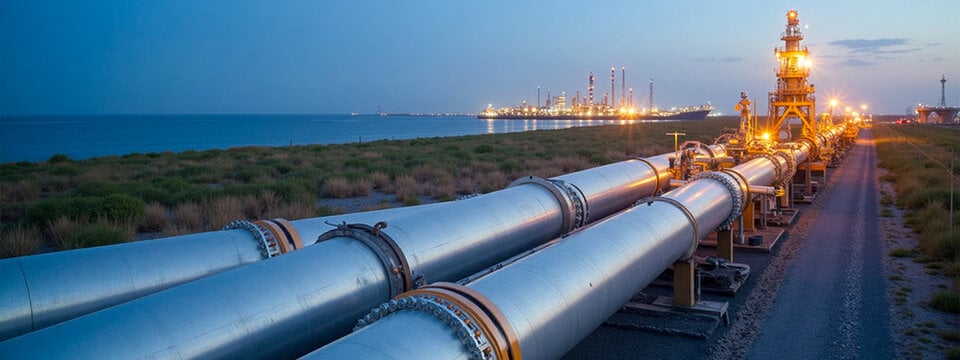 Industrial pipeline infrastructure used for energy transportation